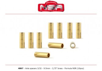 NSR 4867 Axles Spacers – 3/32 Brass – 3,750”/9.50 Mm (10pcs)