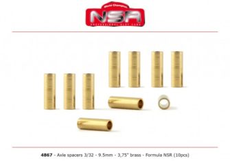NSR 4867 Axles Spacers – 3/32 brass – 3,750”/9.50 mm (10pcs)