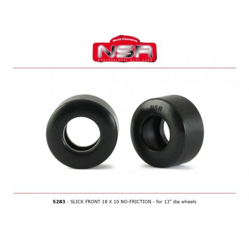 NSR 5283 Slick Front - 18 x 10 - No friction for 13 Ø wheels