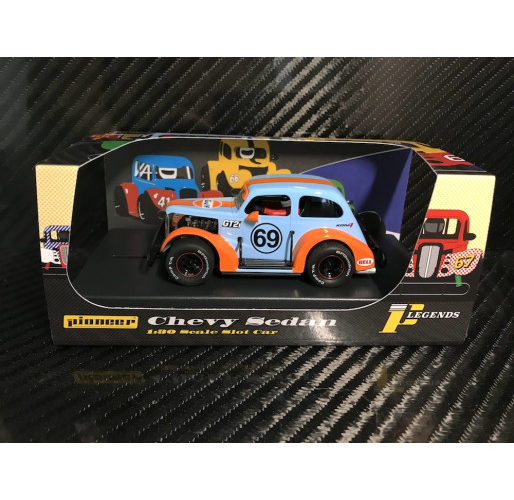 Pioneer P062 Legends Racer '37 Chevy Sedan, GULF Team, Light Blue n.69 - Image 2