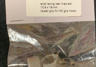TYR006RS Thunderslot SLICK RACING REAR TIRES – Grey 10.8 X 19 MM (SUPER Grip For NO Grip Tracks)