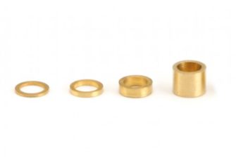 NSR 2004811 Axle Spacers 2mm Brass 0.010″ / 0.25mm (10 Pcs)