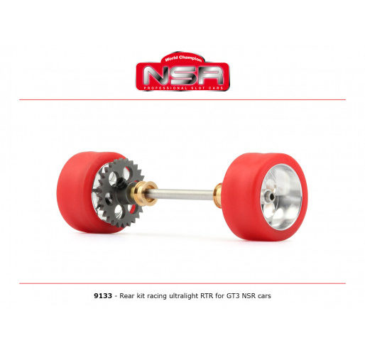 NSR 9133 3/32 Rear racing kit ultralight RTR - Ø 17,3mm wheels