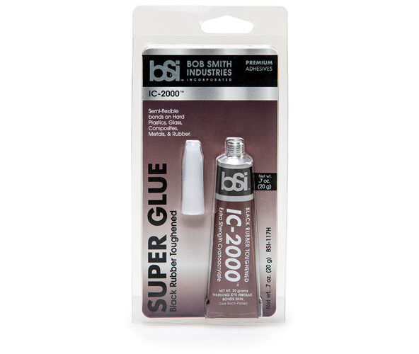 Black IC-2000 Rubber Toughened Super Glue 20g