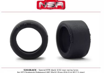 NSR-5261-BLACK. NSR Special RTR Slick Rear Tyres 20×10