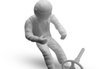 NSR 1301 Driver with vintage helmet